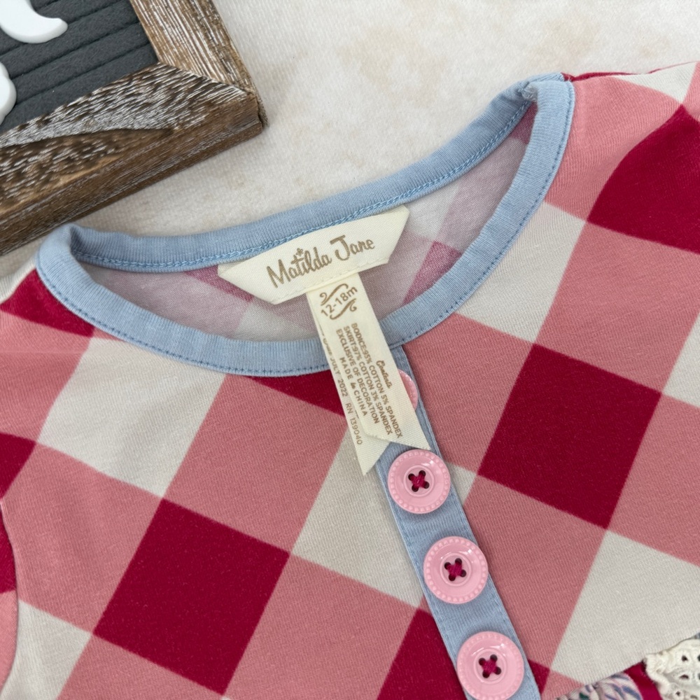 Matilda Jane Red and Blue Long Sleeve Tee - Picture 2 of 3